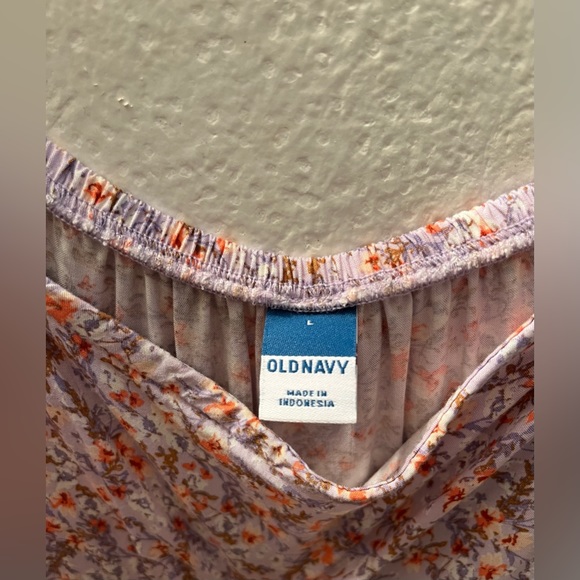 Purple floral dress with pockets. - Picture 4 of 5